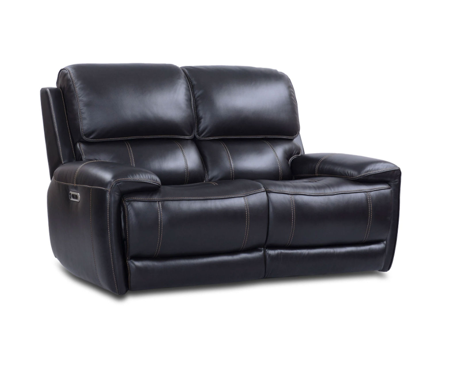 Empire Leather 87" Power Headrest Power Reclining Sofa Blackberry (In stock - Fast shipping) - Empire Power Headrest Power Reclining Loveseast