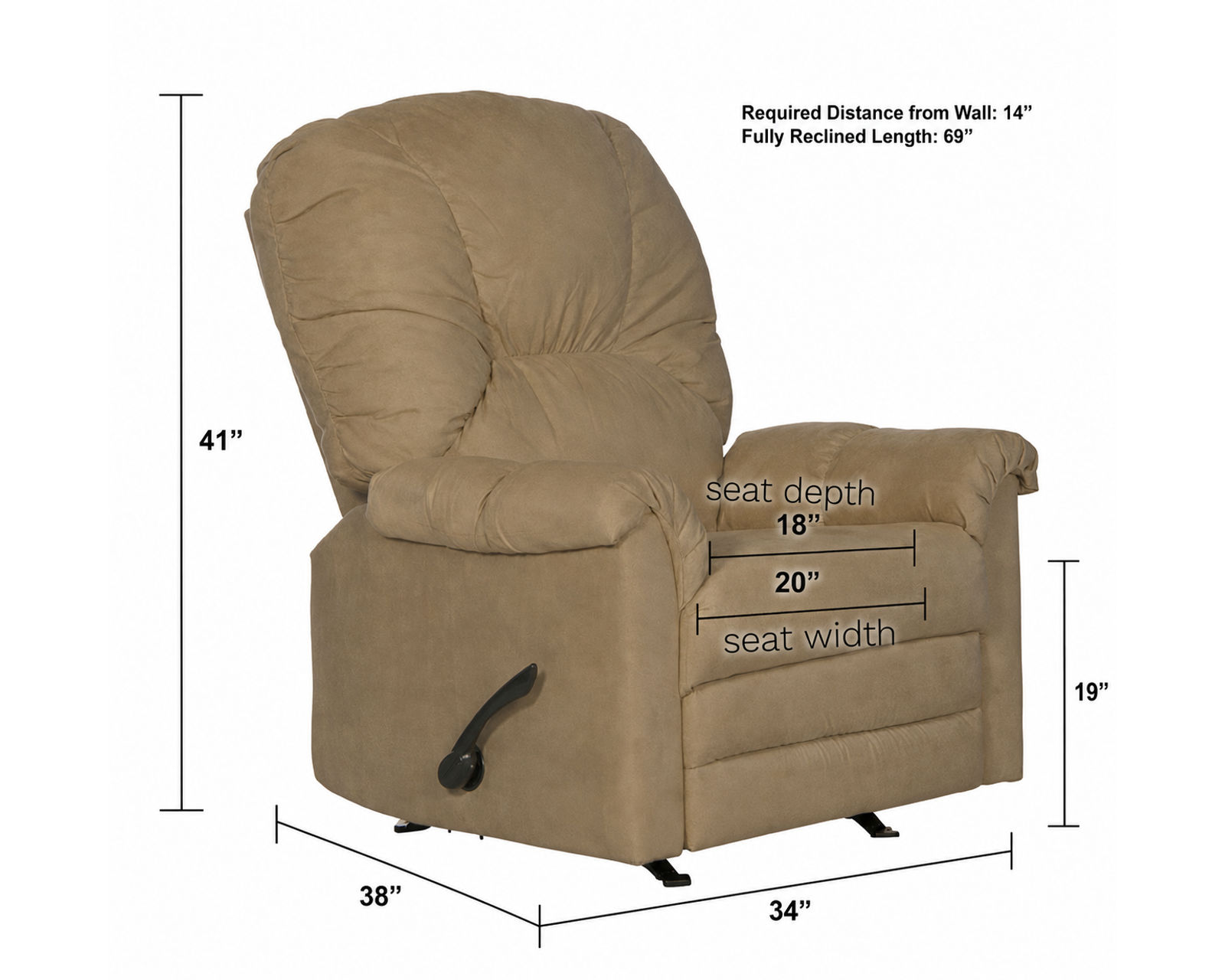 Winner Rocker Recliner A Winning Combination of Plush Comfort, Rocking Relaxation & Exceptional Value (4 Colors) - The Comfort You Deserve. The Quality You Expect.