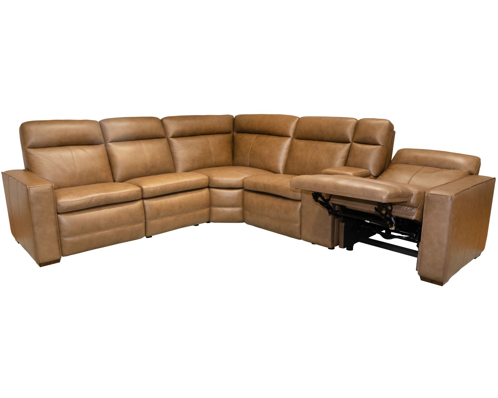 Dutch 1519 Triple Power Reclining Sectional (2 colors) in stock - Layout A: Six Piece Reclining Sectional 99.5" x 112" (4 recliners)