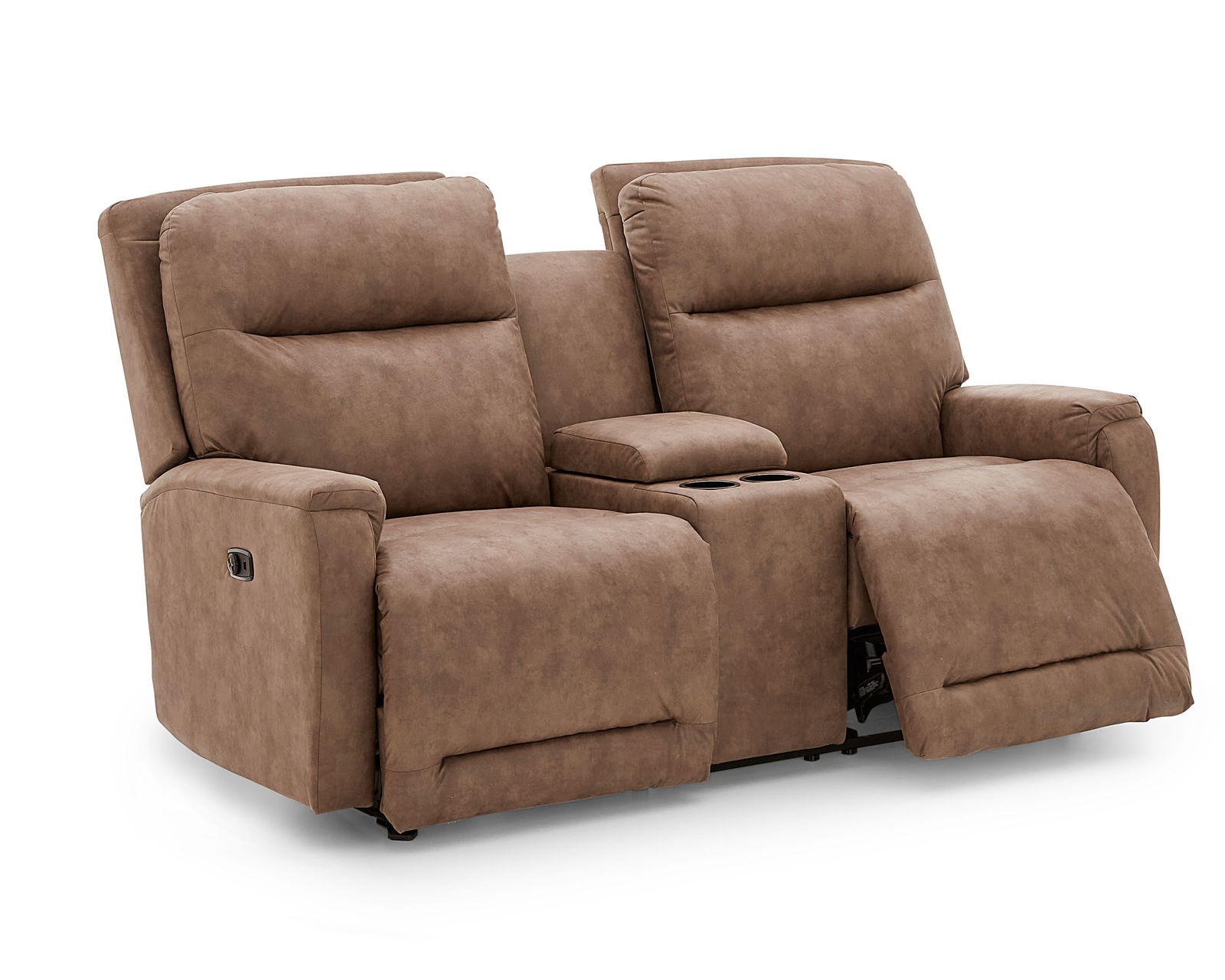 Derek Double Reclining Console Loveseat (+100 fabrics) - Derek Double Reclining Console Loveseat (Rocking Reclining Console Loveseat Available)