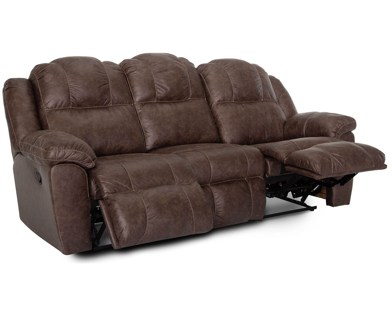 Castello 92" Reclining Sofa Walnut (A Best-Selling Favorite. Plush Comfort with a Distinctive Crowned Design) - Built Strong. Made to Move.