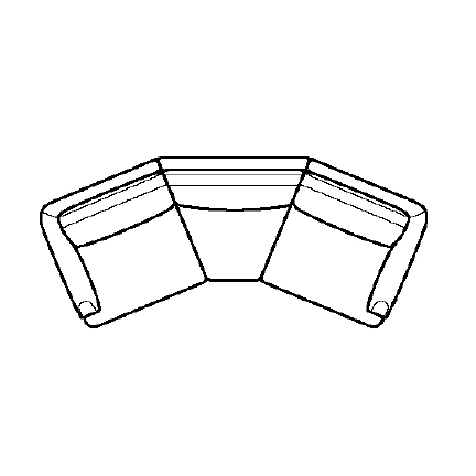 Layout C: Three Piece Sectional 115" x 51"