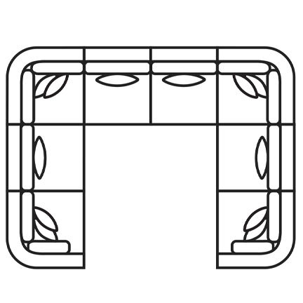 Layout G:  Eight Piece Sectional 117" x 150" x 117"