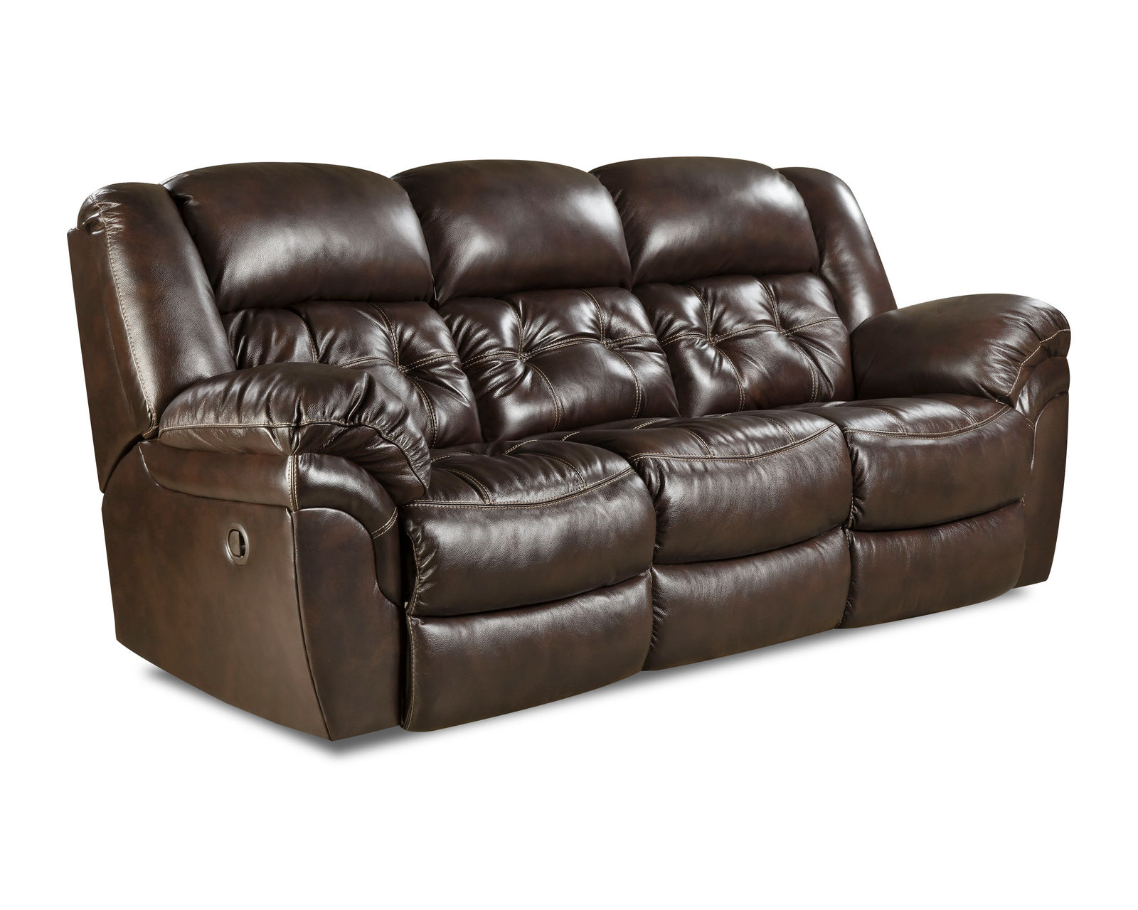 Denver 81" Reclining Console Loveseat Chocolate (In stock) - Denver Double Reclining Sofa