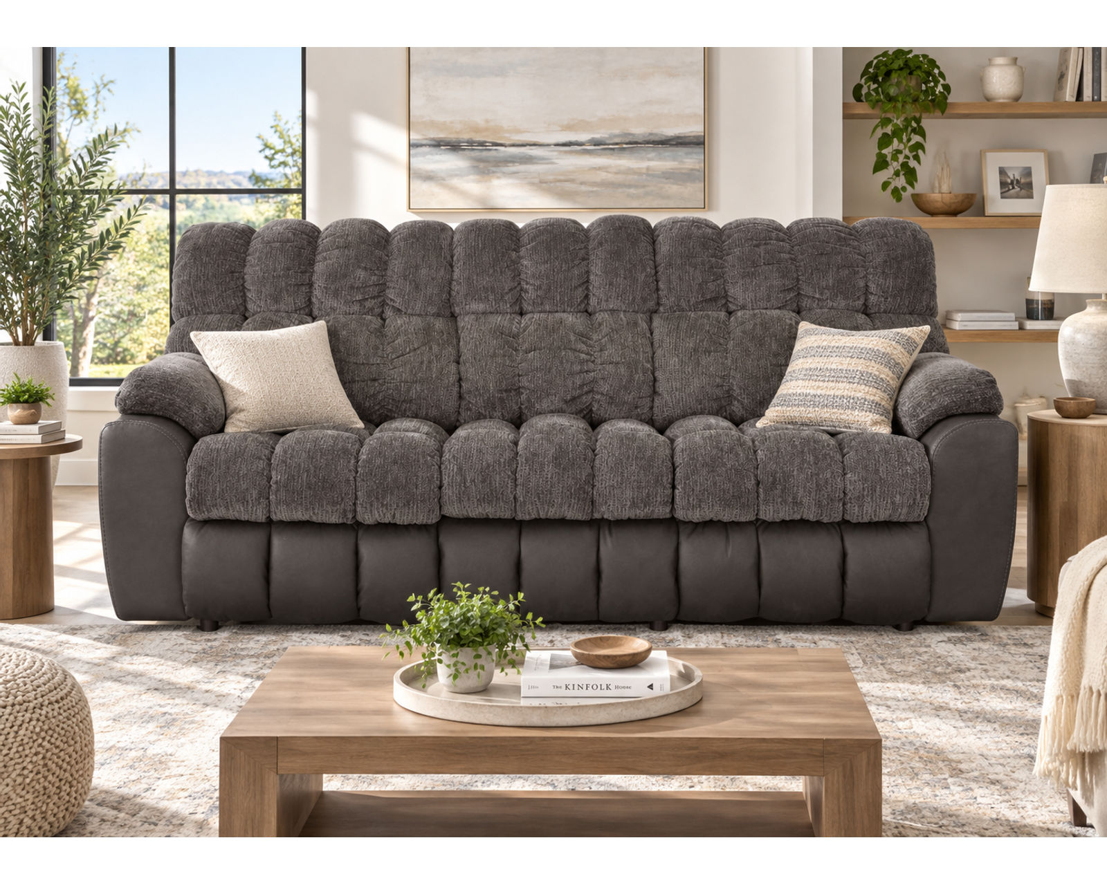 Westwood 88.5" Reclining Sofa with Drop-Down Table, Reading Lights, Cupholders & Storage Drawer (Movie-Night Comfort. Entertainment Built Right In) - Westwood — Where Comfort Meets Entertainment.