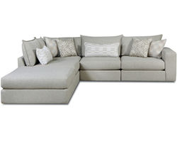 Missionary Raffia Five Piece Sectional 7004 (includes pillows) performance fabric - 101" x 130"