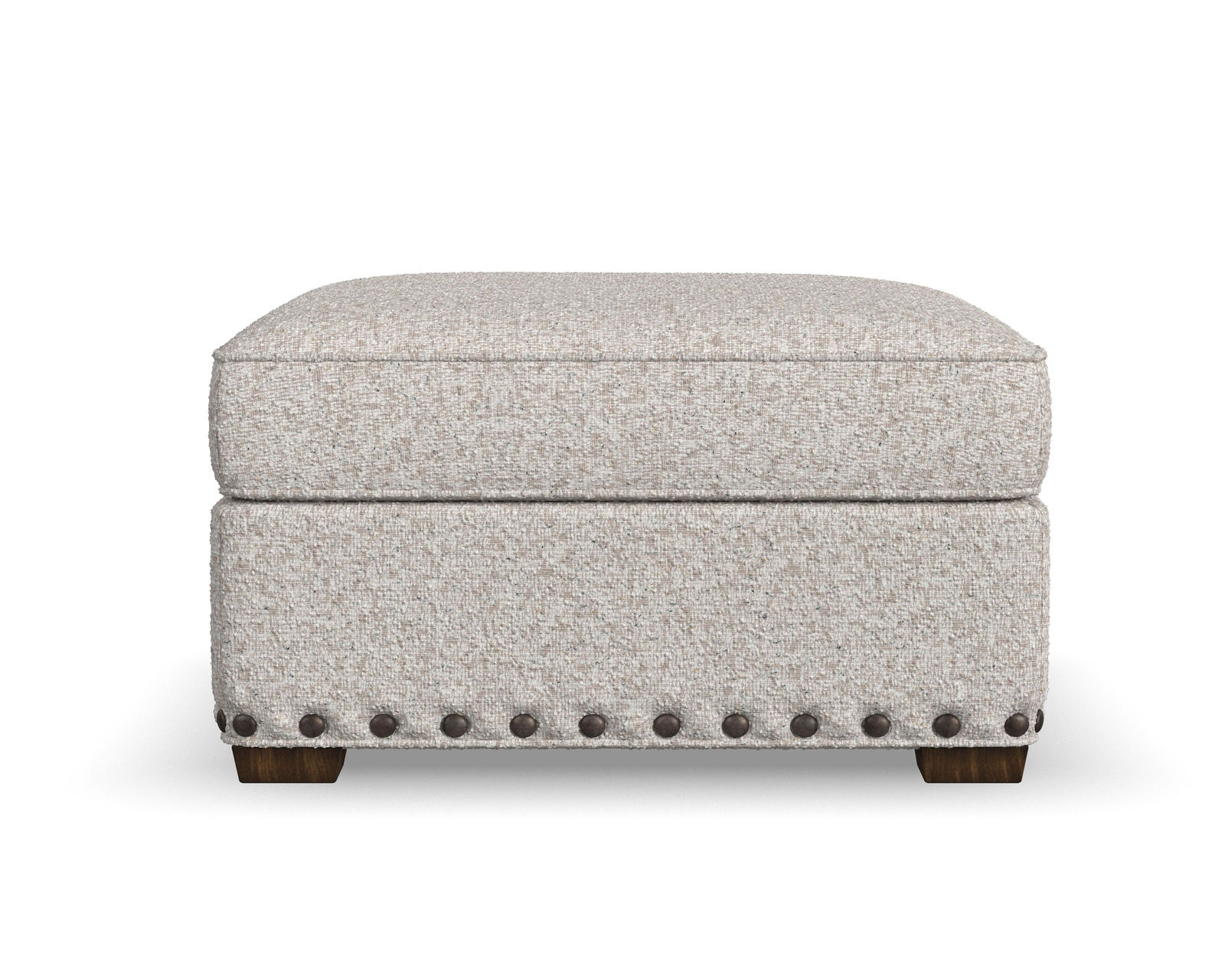 Milo 7050 Sofa (97") +100 fabrics - Milo 31" x 33" Cocktail Ottoman with Nailhead Trim