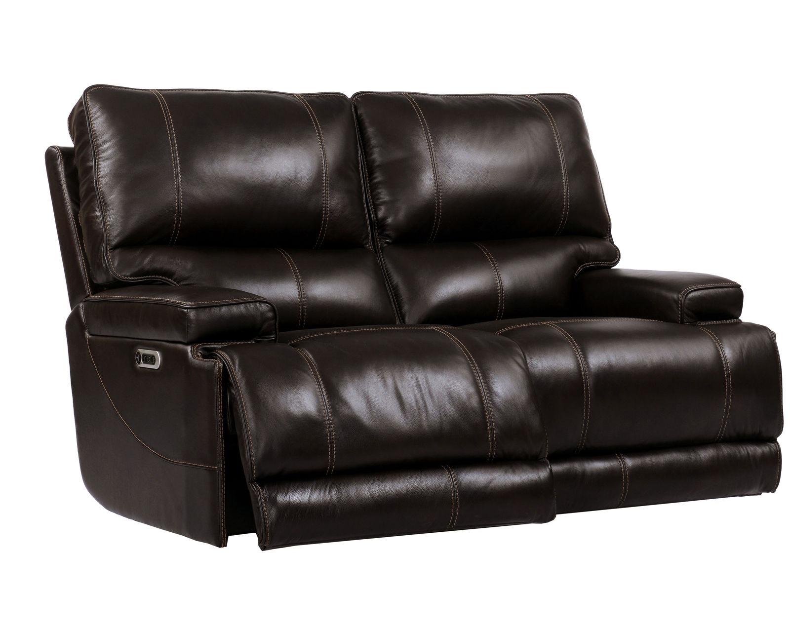 Whitman 89" FreeMotion Cordless Power Reclining Sofa (Battery Operated) Coffee (In stock - Fast shipping) - 100% Genuine Top Grain Leather Everywhere Your Body Touches