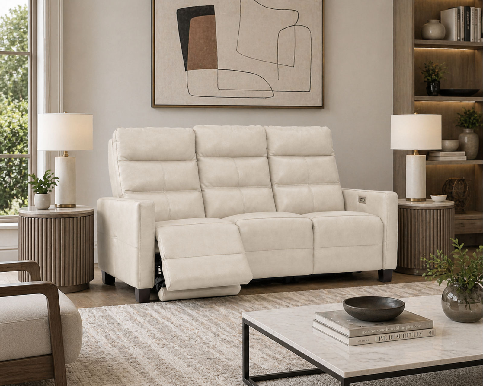 Elran Lane Dual Power Reclining Sofa — Available in Standard & Wide Cushions, 140+ Leather Options, and 75", 79", or 107" Widths - Your Style, Your Comfort, Your Price Point