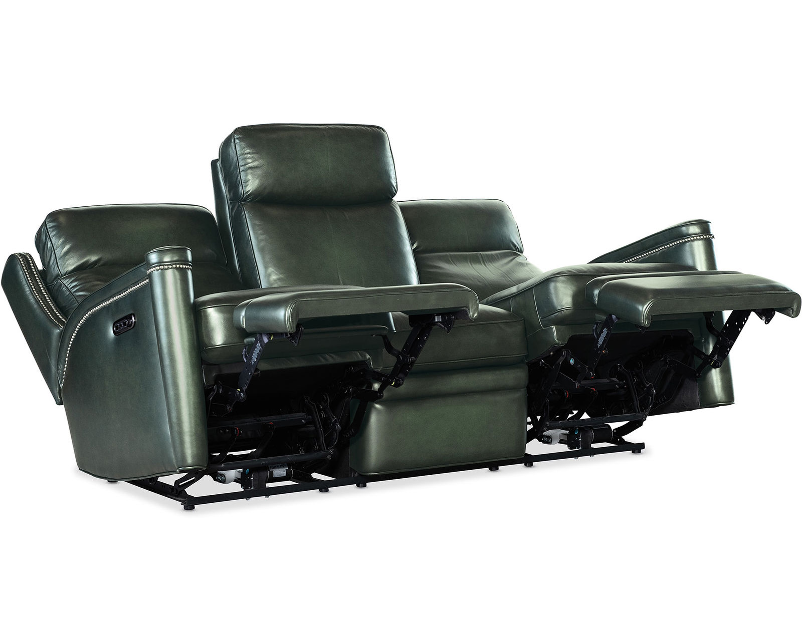 Hamilton Zero Gravity Power Headrest Power Reclining Sofa Green (In stock) - Hamilton Power Sofa with Power Headrest