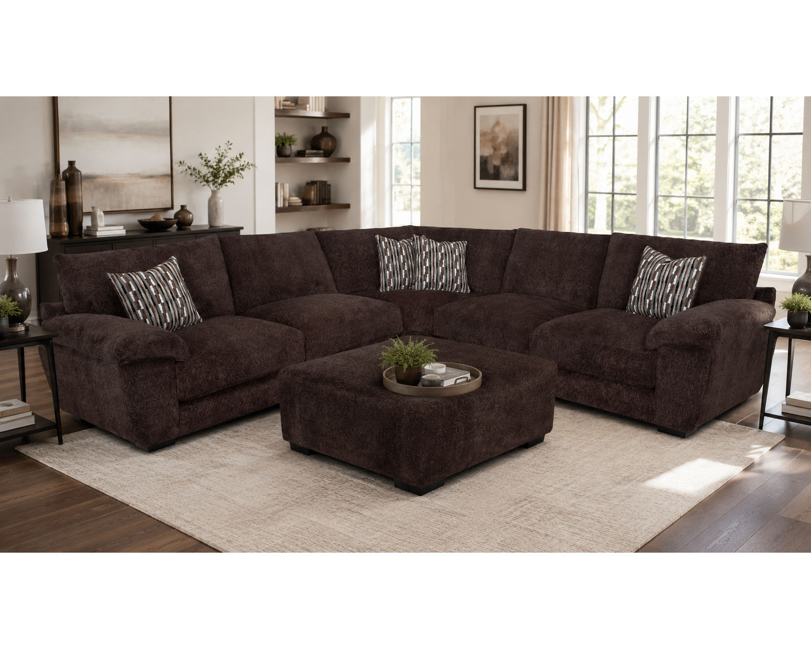 Donegal 840 Three Piece Sectional (Oversized Comfort. Rich Texture. Made for Relaxing) - Professionally Designed. Beautifully Coordinated. Affordably Yours.
