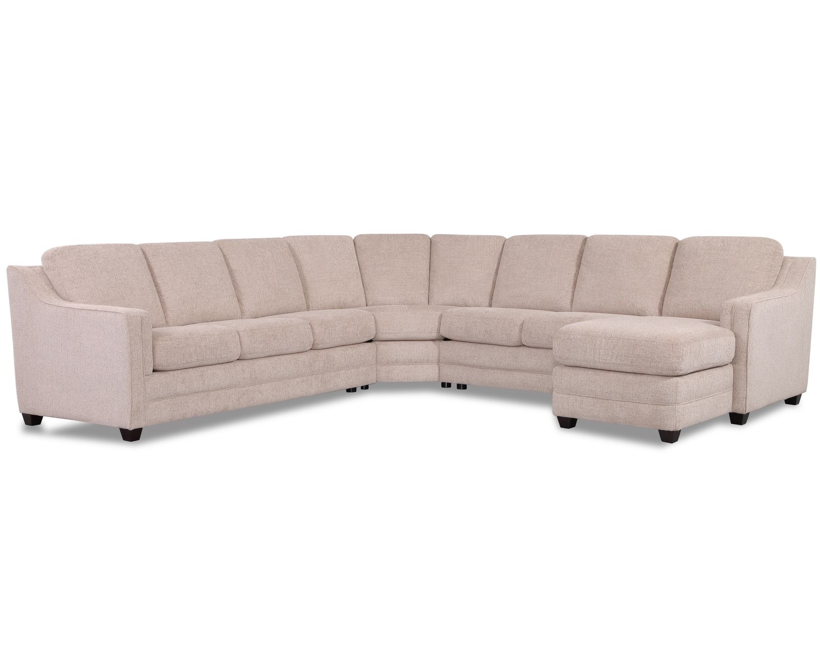 Corissa 77500 Sectional (+50 fabrics) - Layout L: Four Piece Sectional 120" x 120" x 62"