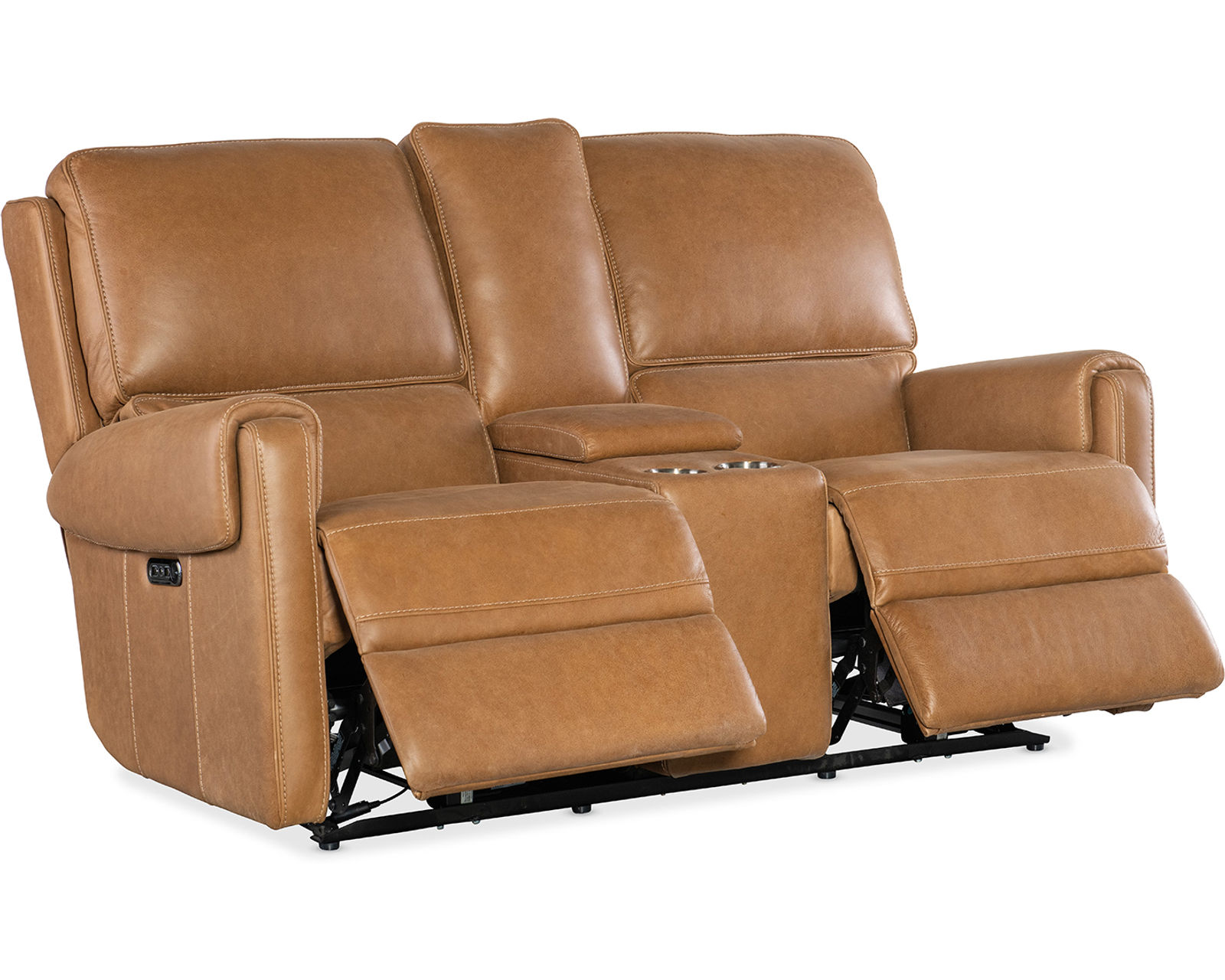 Somers Power Headrest Power Reclining Console Loveseat (In stock)