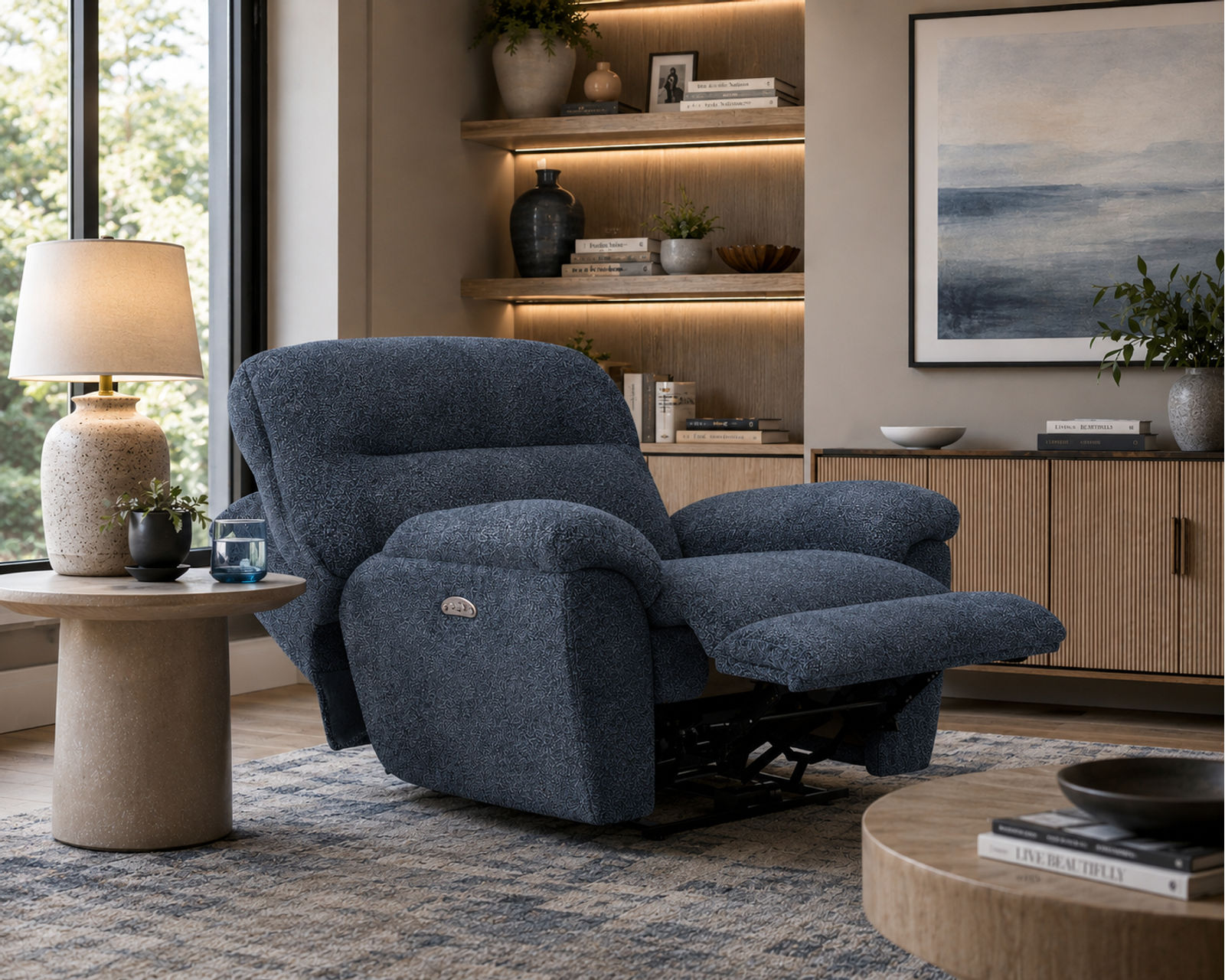 Paxon 90" Power Reclining Sofa with Power Headrests & Deep Seat Recline - 400 lb. per seat (includes pillows) - The Comfort You Deserve. The Quality You Expect.