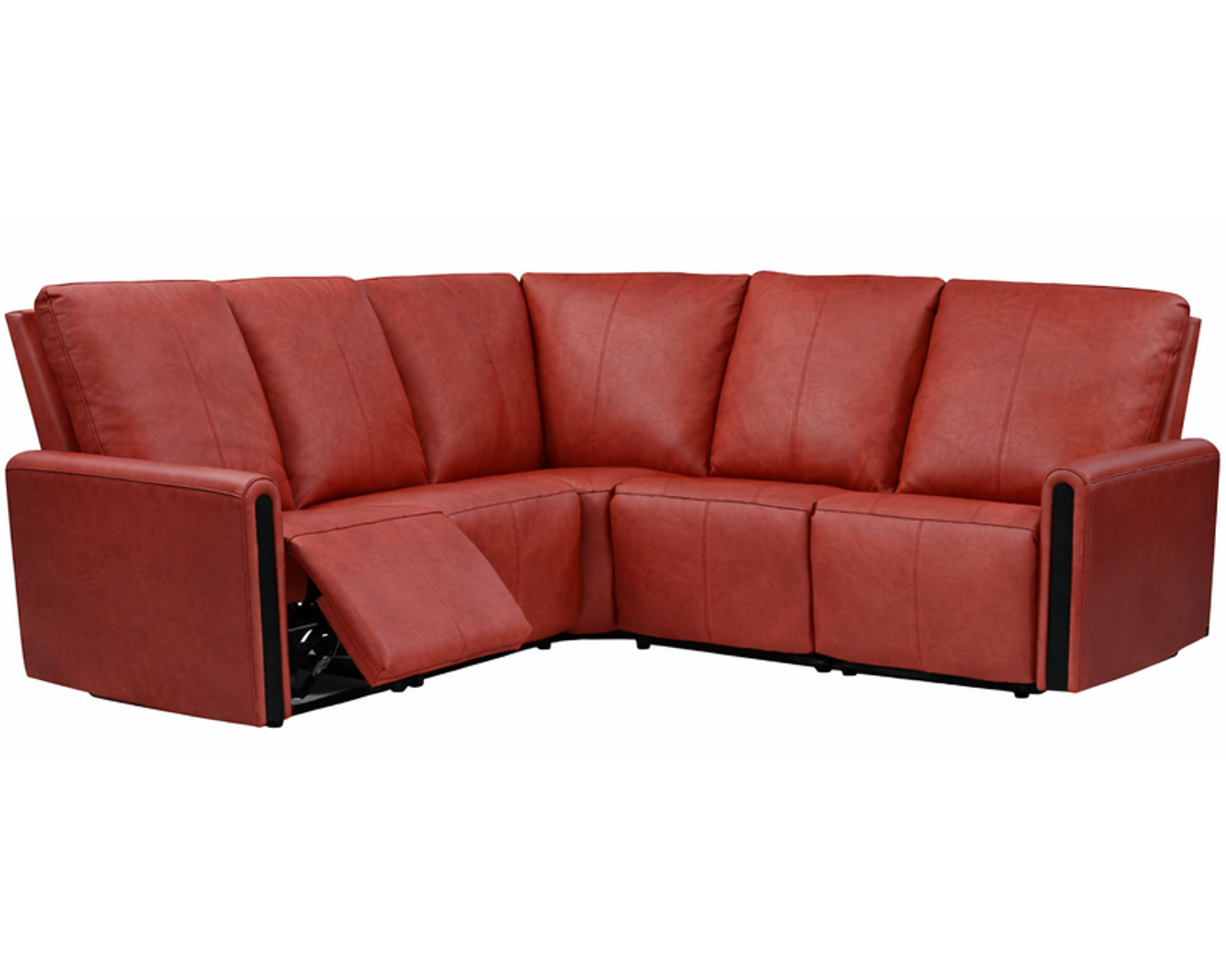 Paisley 4016 Reclining Sectional (standard and wide seat widths) +140 leathers - Layout A: Five Piece Sectional 90" x 90" (two recliners)