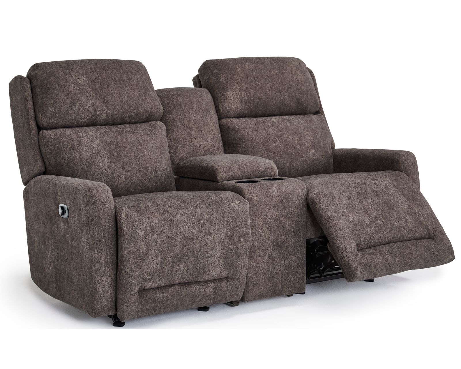 Livvy 77" Reclining Sofa (+50 fabrics) - Double Reclining Space Saving Console Loveseat