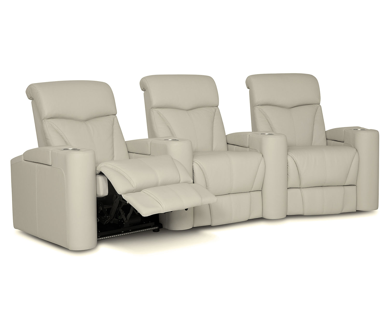 Vivid 41095 Triple Power Home Theater Sectional (+200 colors) - Layout E: Three Piece Home Theater Sectional Curved 113" Wide