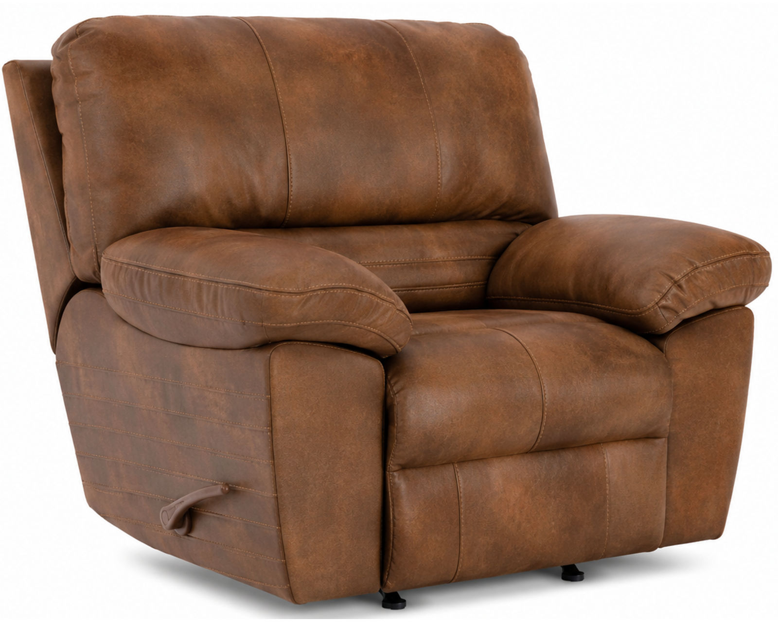Stetson 91" Lay Flat Reclining Sofa (2 colors) leather like fabric - Stetson Lay Flat Rocker Recliner in Leather Like Fabric Color Canyon