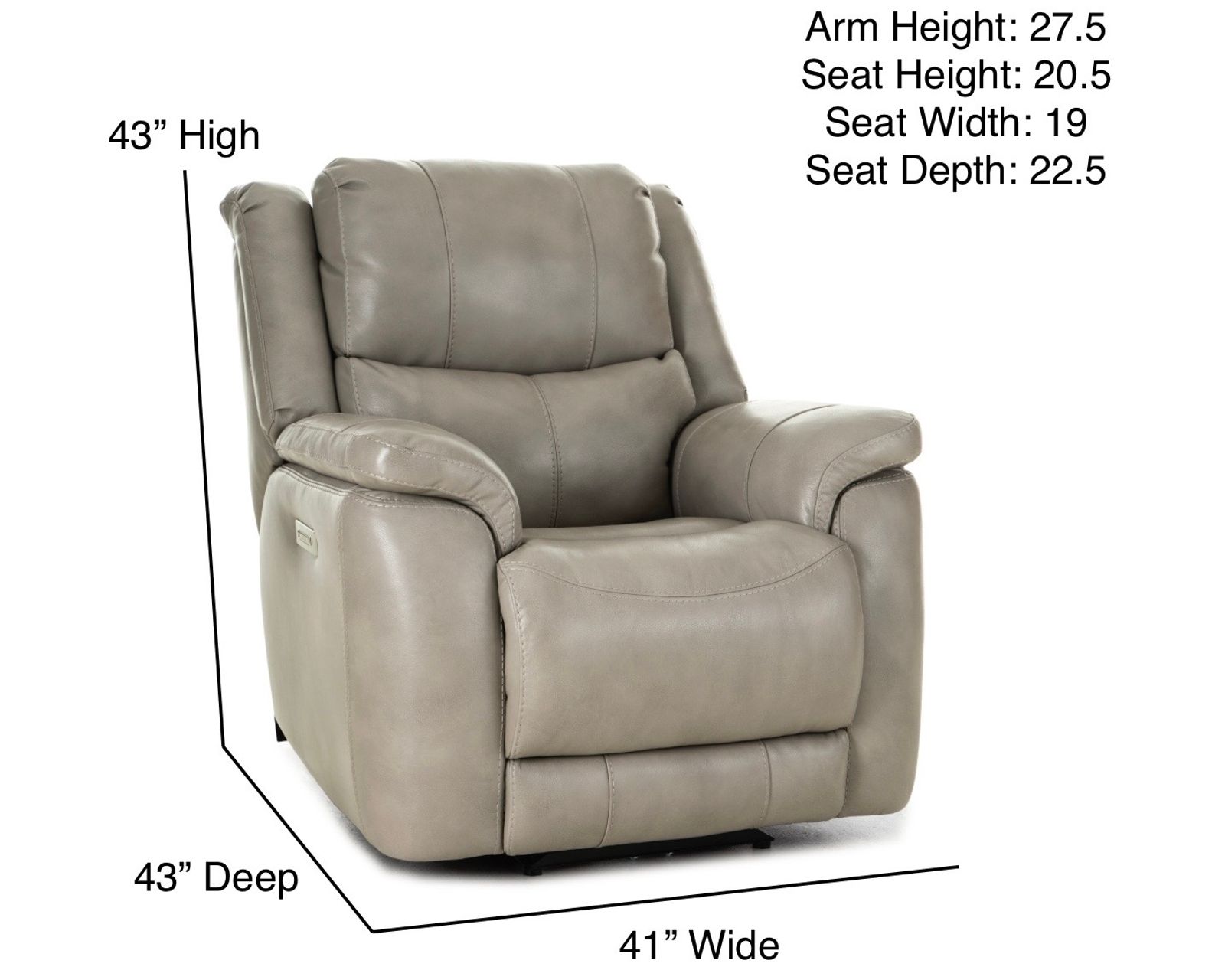 Idris 89" Zero Gravity Triple Power Reclining Sofa Mushroom (In stock) - Idris Zero Gravity Triple Power Wall Saver Recliner