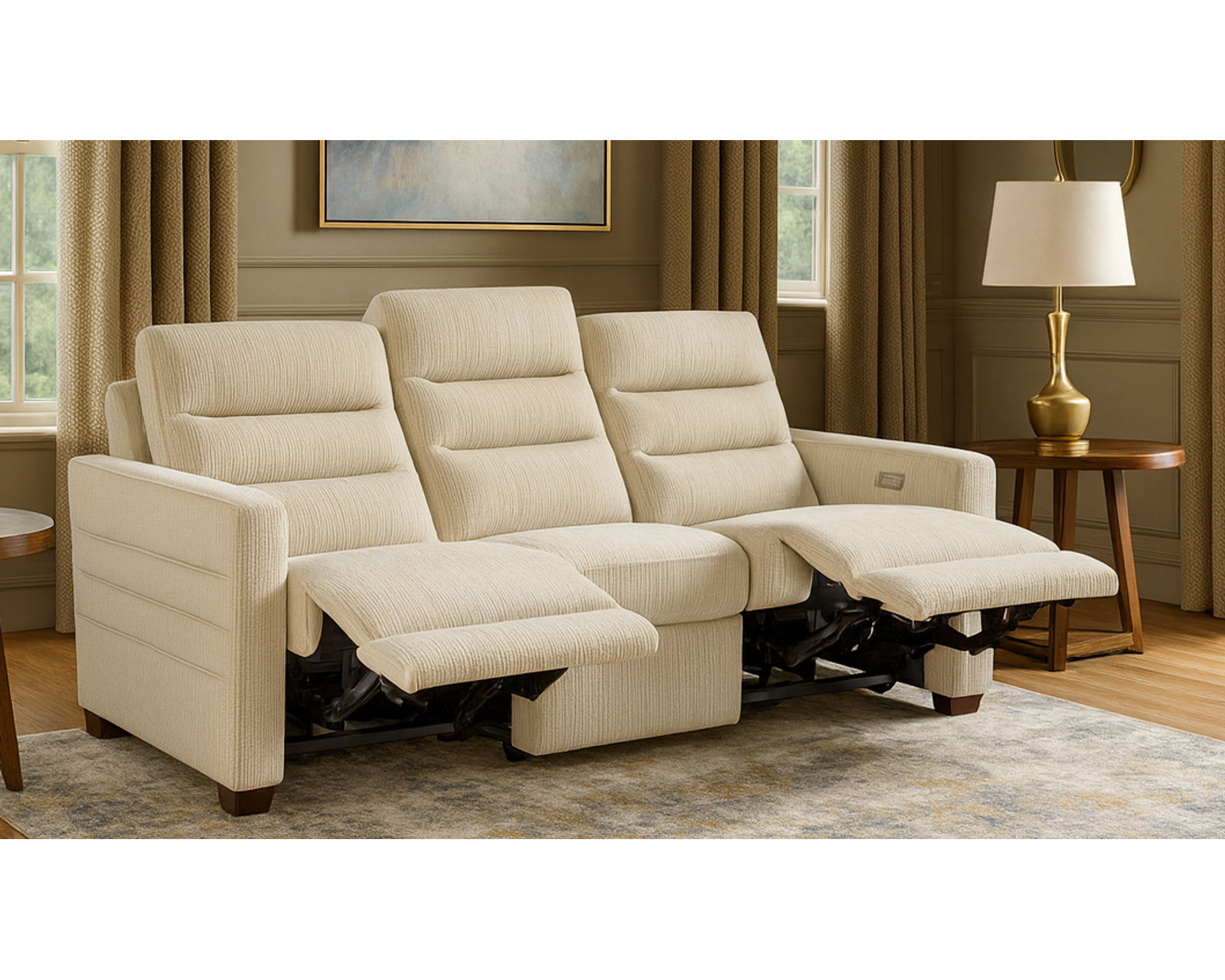 Reece 40109 Triple Power Reclining Sofa (81") +50 fabrics