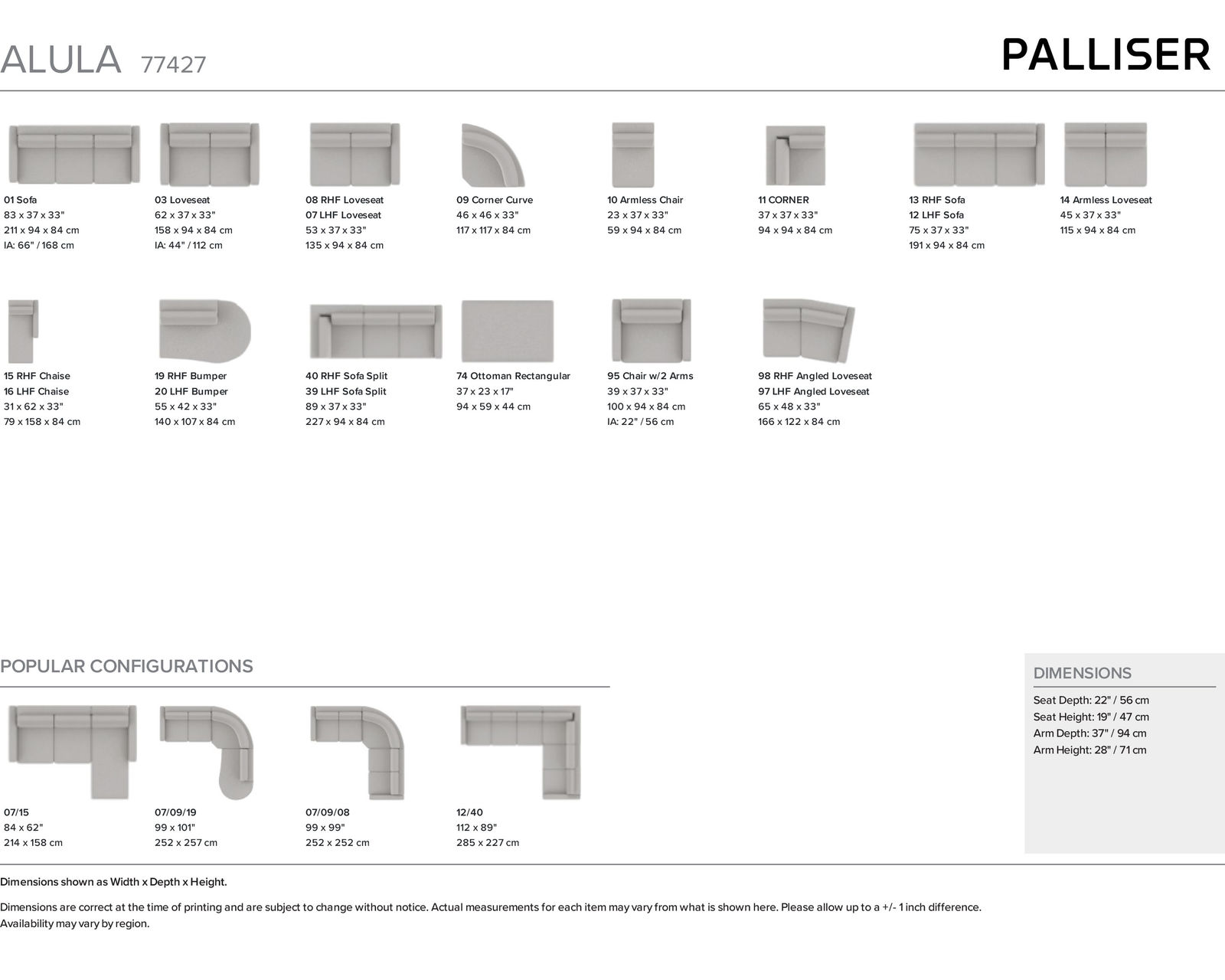 Alula 77247 Sectional (+100 Leathers)