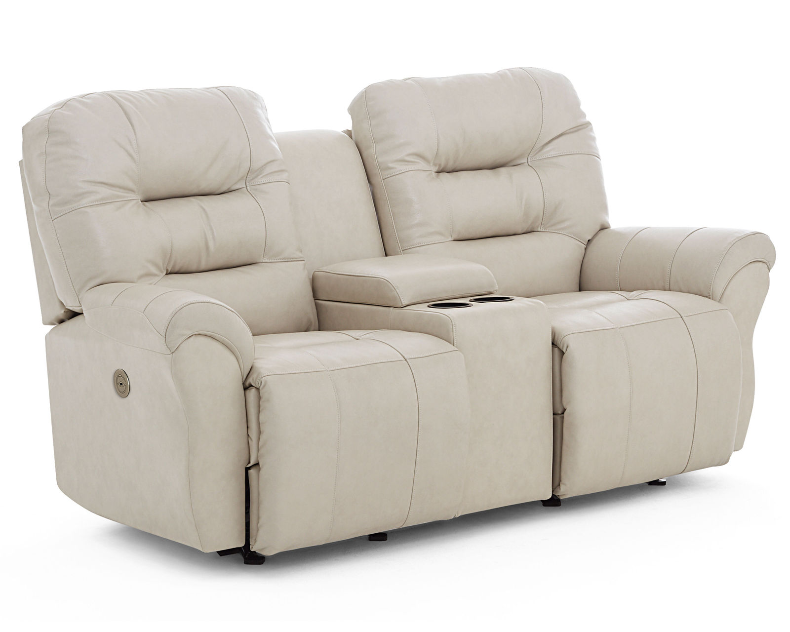 Unity Double Reclining Leather Sofa (+40 leathers) 85" - Unity Console Reclining Loveseat - Rocking Reclining Console Loveseat Available
