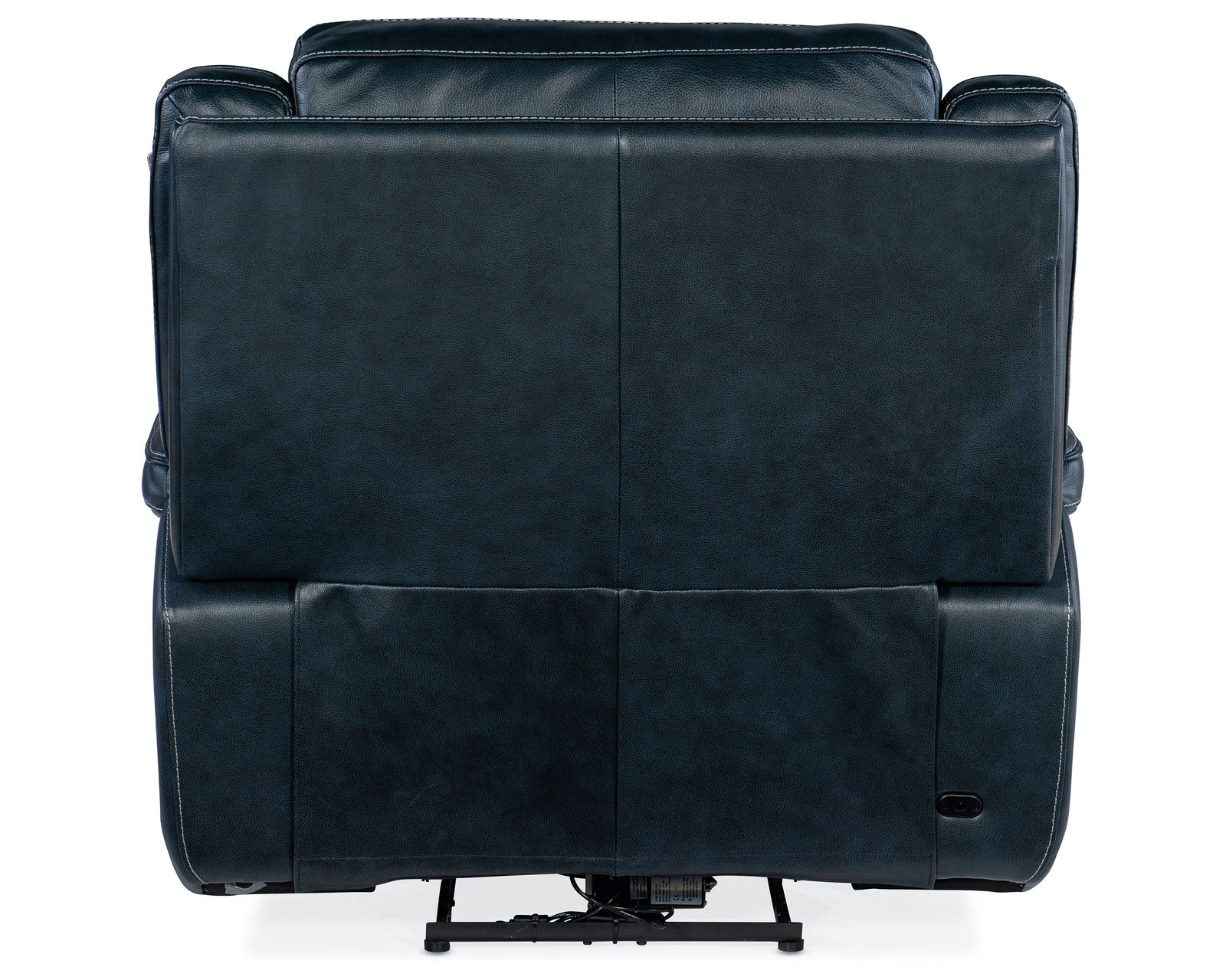 Montel Lay Flat Power Recliner with Power Headrest & Lumbar (Cobalt) In stock - Chunky and comfy in the chic Cosmos Cobalt finished top-grain leather