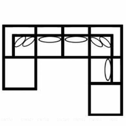 Layout D: Seven Piece Sectional 88" x 161" x 125"