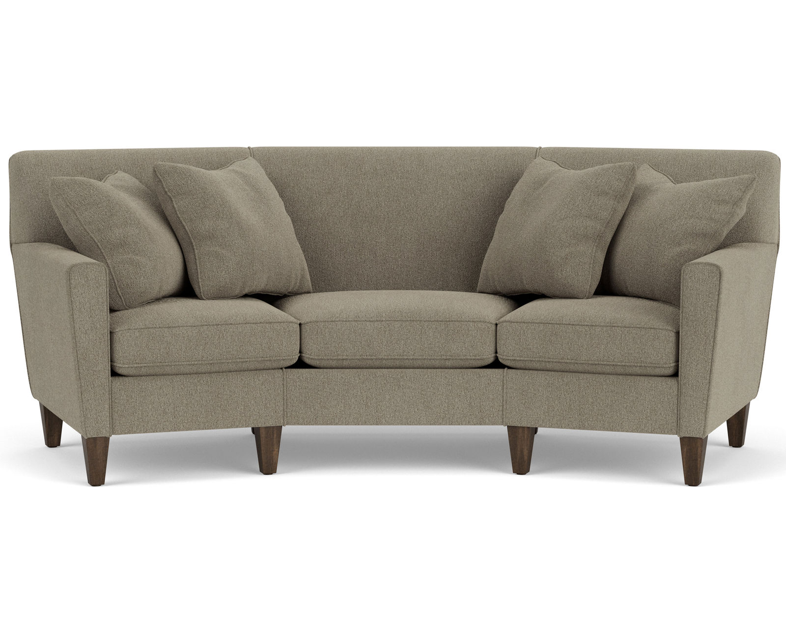 Digby 5966 Conversation Curved Sofa (+100 Fabrics) 96" -  Flexsteel first year warranty covers everything (product and labor)