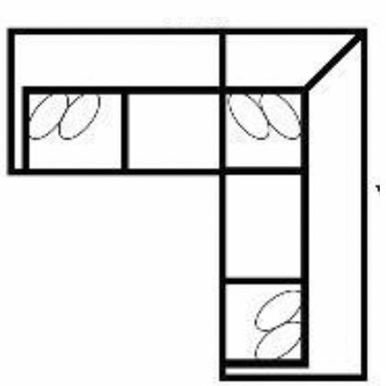 Layout K: Two Piece Sectional 96" x 95"