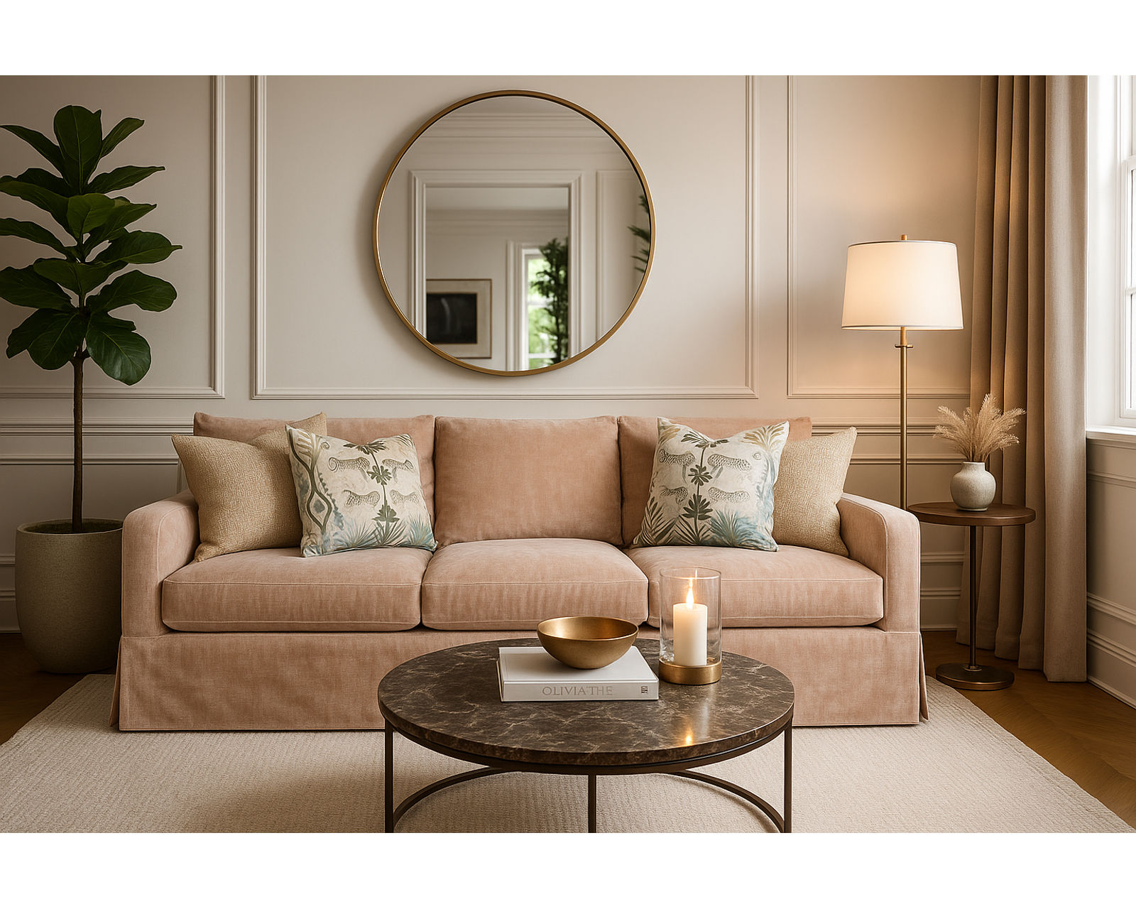 Pandora 91" Slipcover Sofa Tan (+69 fabrics) - Pandora 91" Slipcover Sofa