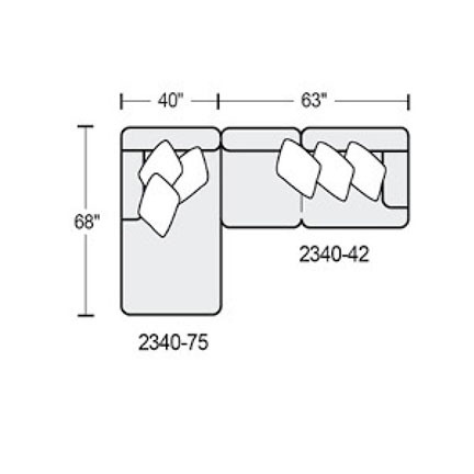 Layout A: Two Piece Sectional 68" x 103"