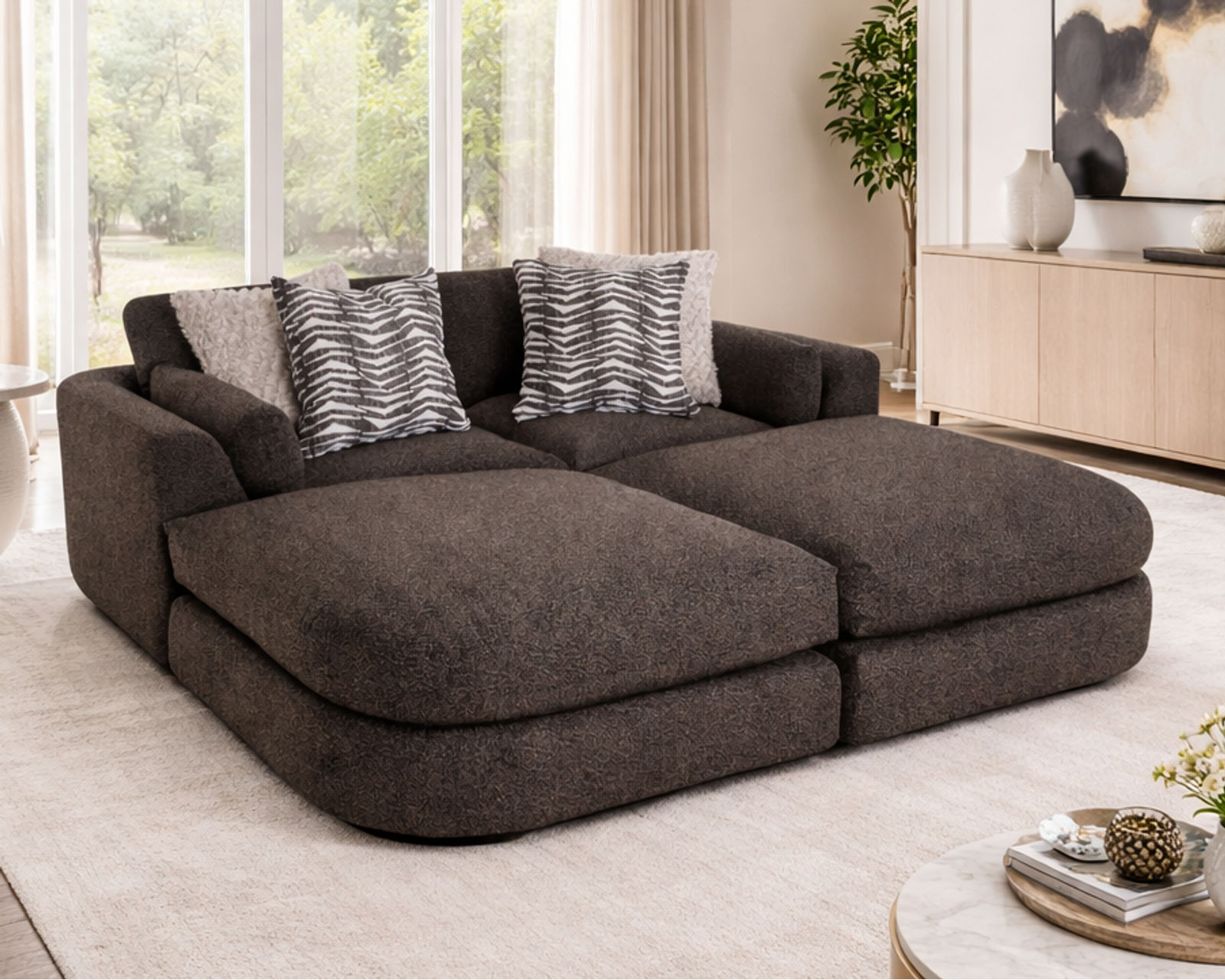 Laney Snuggle Up Home Theater Chaise (YOUR FRONT-ROW SEAT TO SERIOUSLY OVERSIZED COMFORT) - Snuggle Up to King Size Comfort