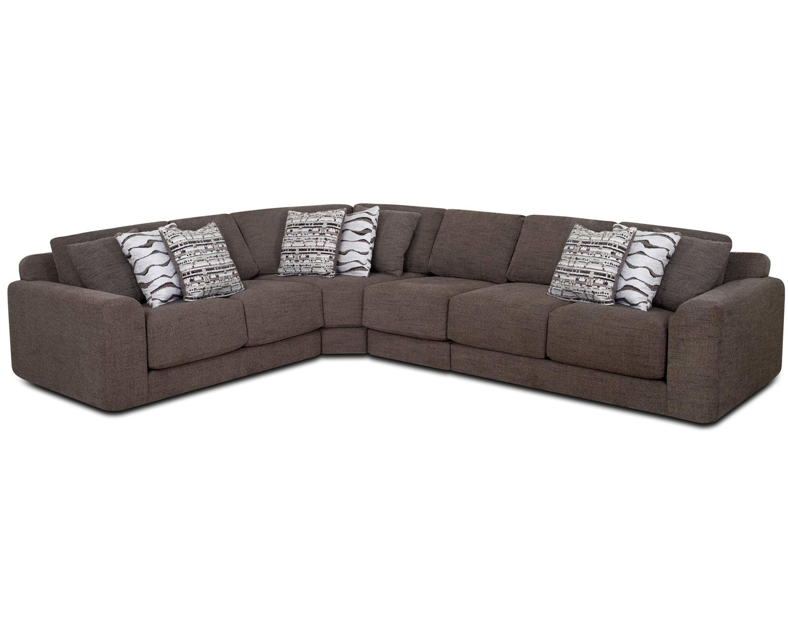 Sierra 830 Modular Sectional (Modern Comfort. Flexible Design) - Layout C: Four Piece Sectional 97" x 127"