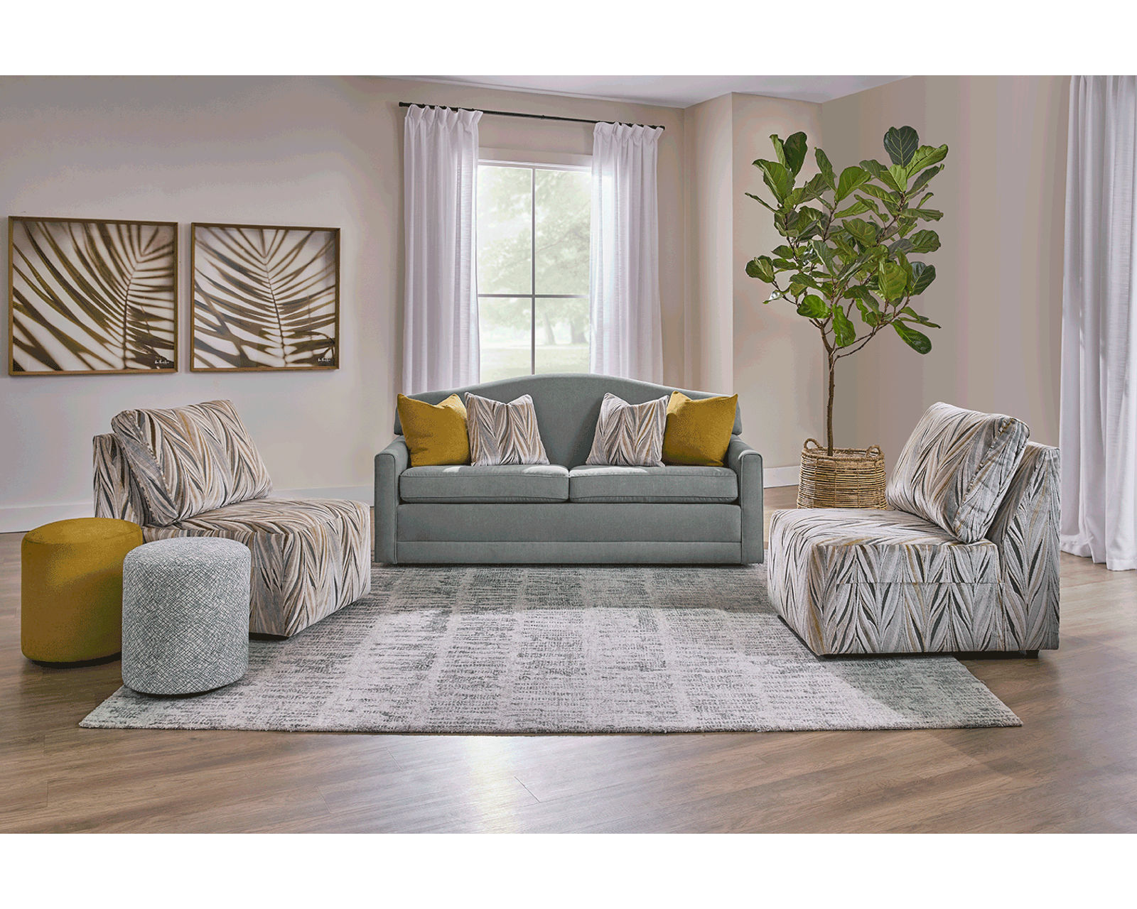 Aggie 78" Sofa (+90 fabrics) - Aggie Two Cushion Sofa