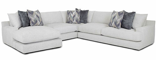 Layout J: Three Piece Sectional 64" x 132.5" x 132.5"