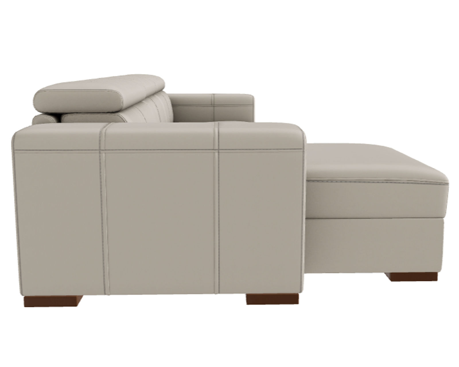 Piacevole C161 Sleeper Sectional (+50 leathers) - Layout B: Two Piece Full Size Sleeper Sectional 64" x 118" 