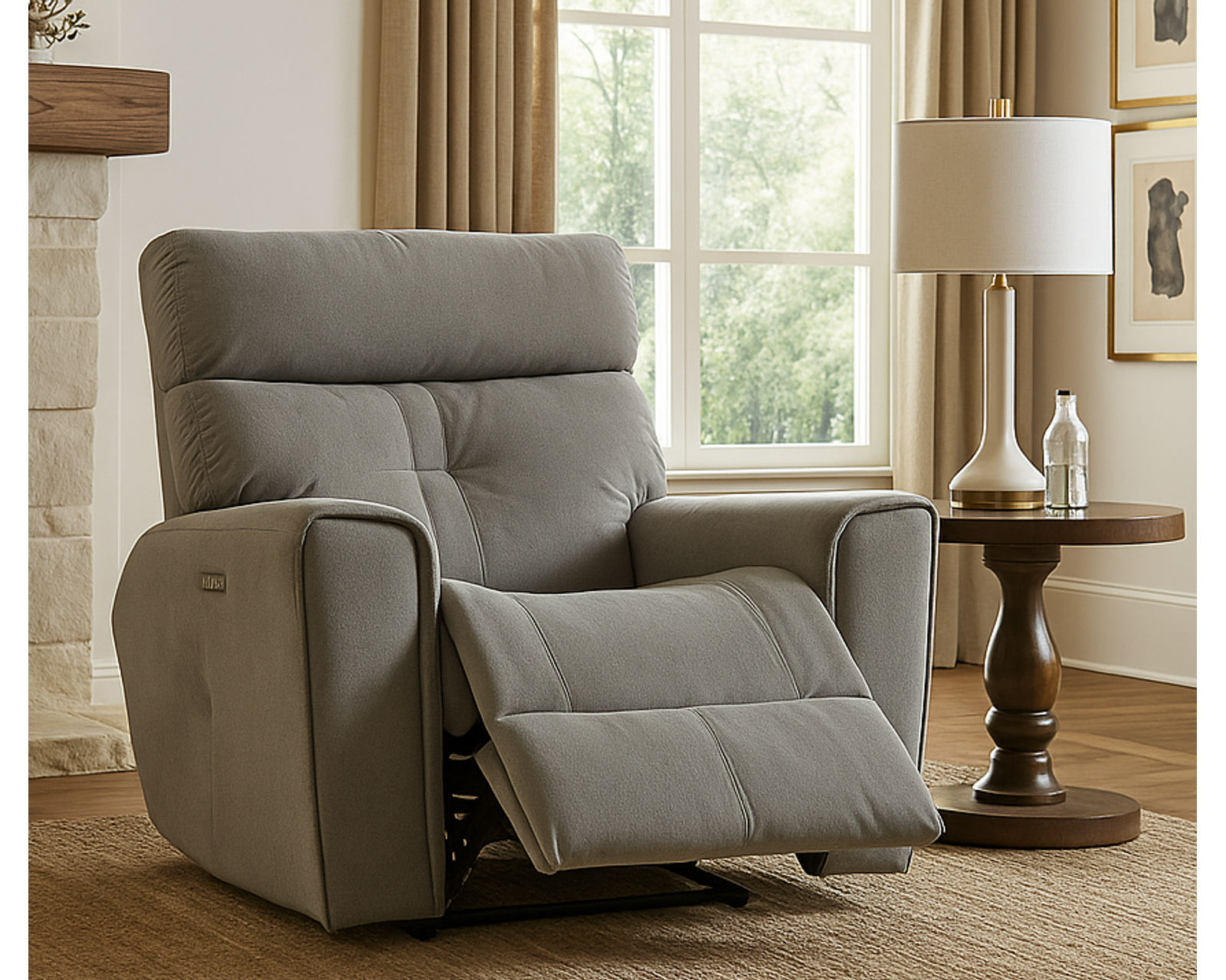 Acacia 41080 Power Headrest Power Reclining Sofa (86") +50 fabrics
