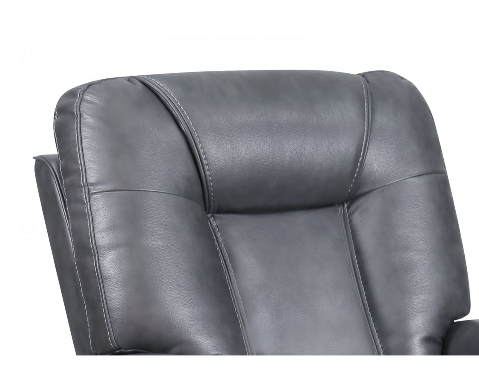  Sanibel 88" Sofa w/Power Recline, Power Head Rests & Power Lumbar (Lay Flat) Storm Leather (In stock)