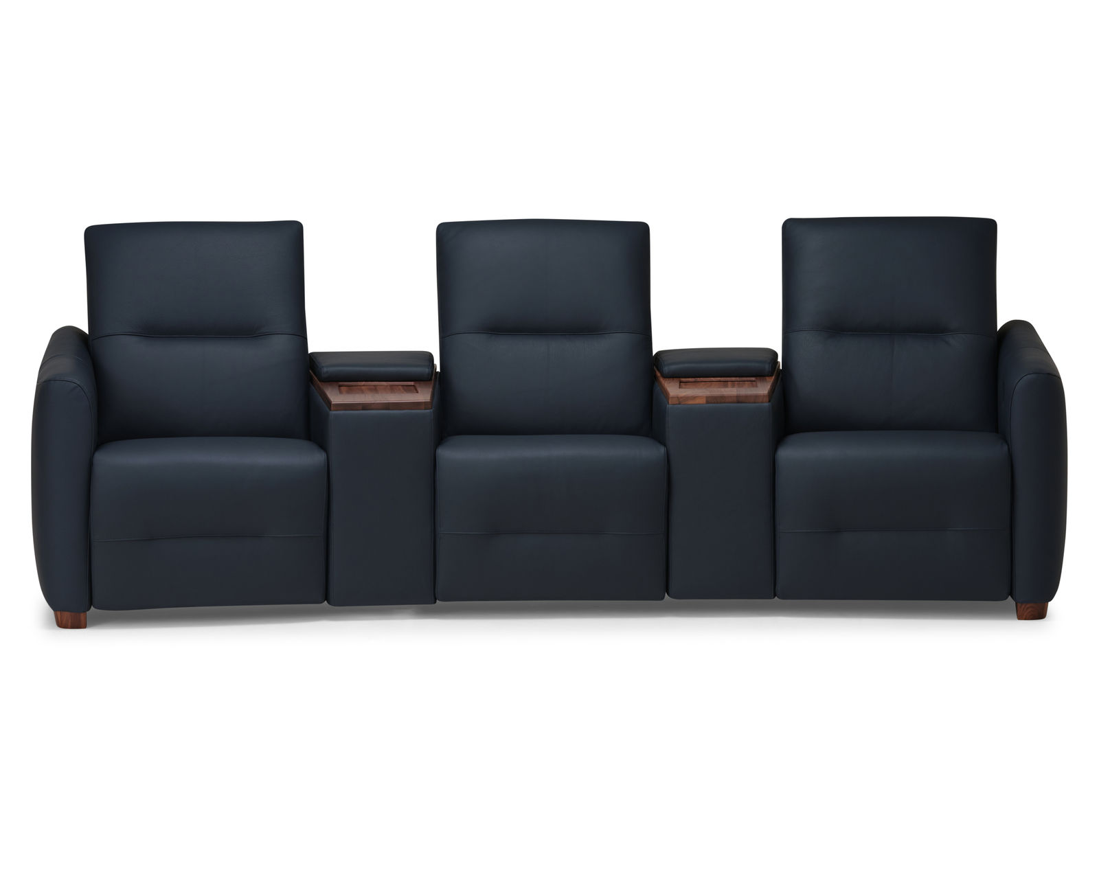 Sanibel 40111 Triple Reclining Sectional (+50 fabrics) - Layout I: Five Piece Home Theater Sectional (3 recliners) 116" wide