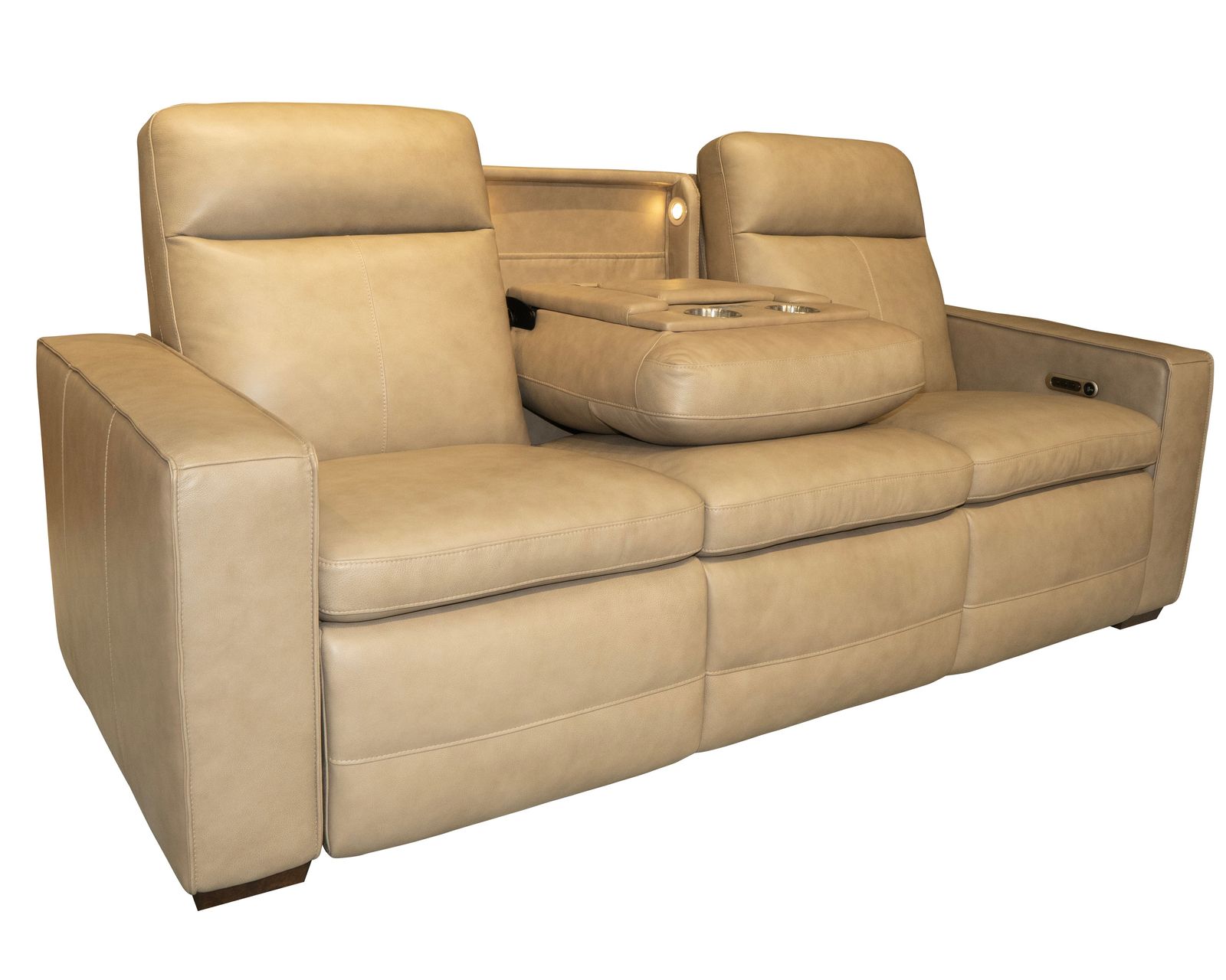 Dutch 1519 Triple Power Reclining Console Loveseat (78") +2 colors - in stock