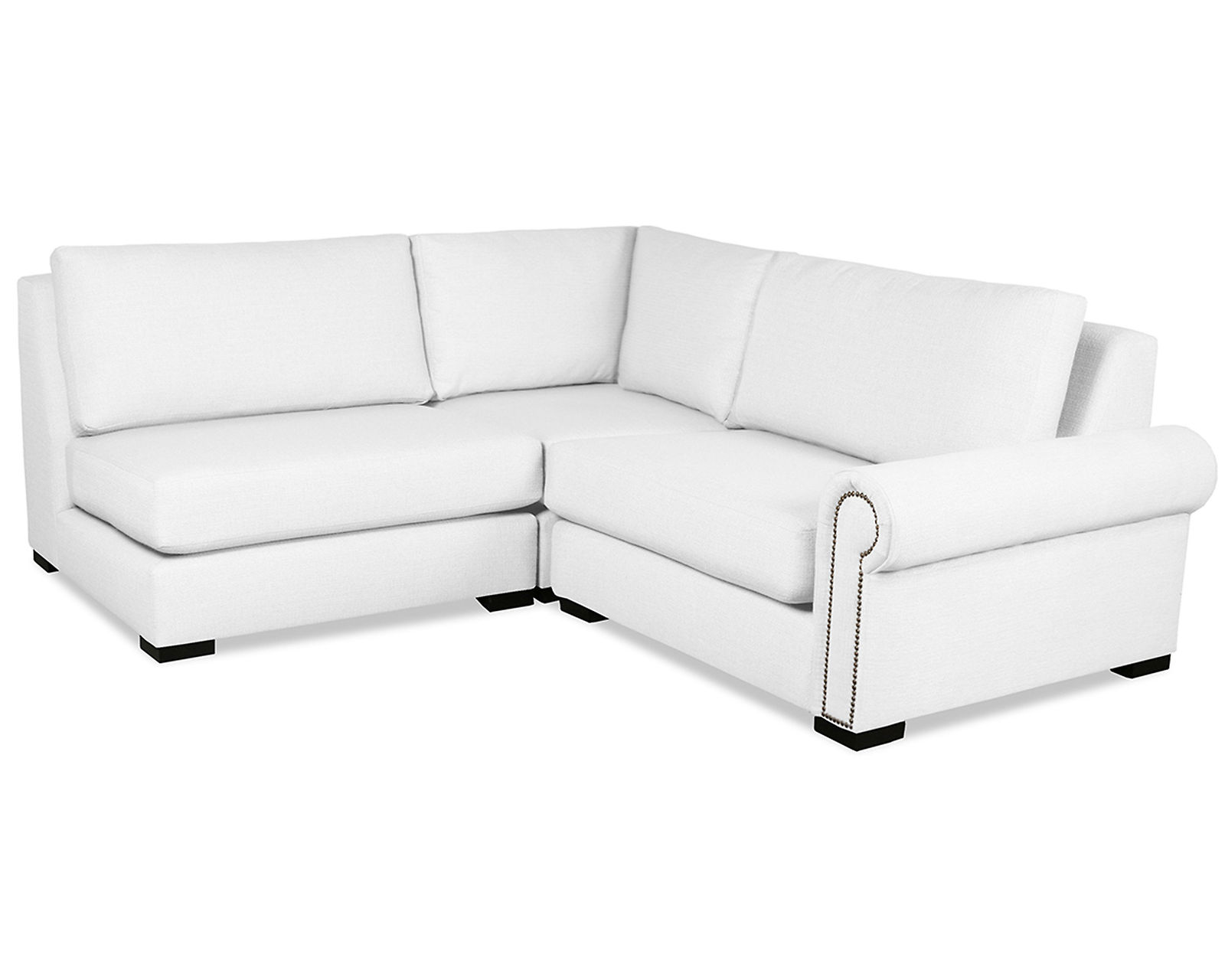 Sylviane 3 Pieces Modular Sectional w/ Left Open End (3 Colors Available) - Sylviane 3 Pieces Modular Sectional w/ Left Open End in White