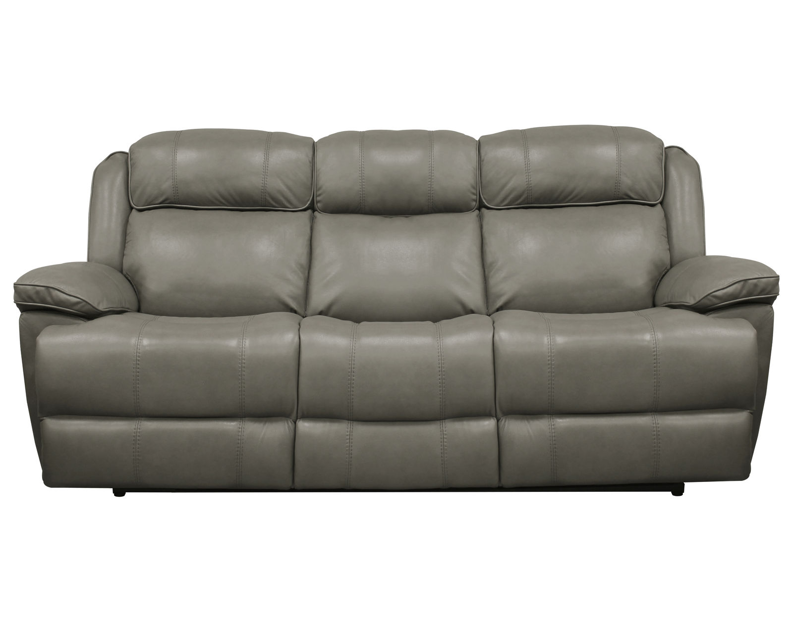 Eclipse Leather Power Headrest Power Recliner Heron (In stock - Fast shipping) - Eclipse Power Headrest Power Reclining Sofa