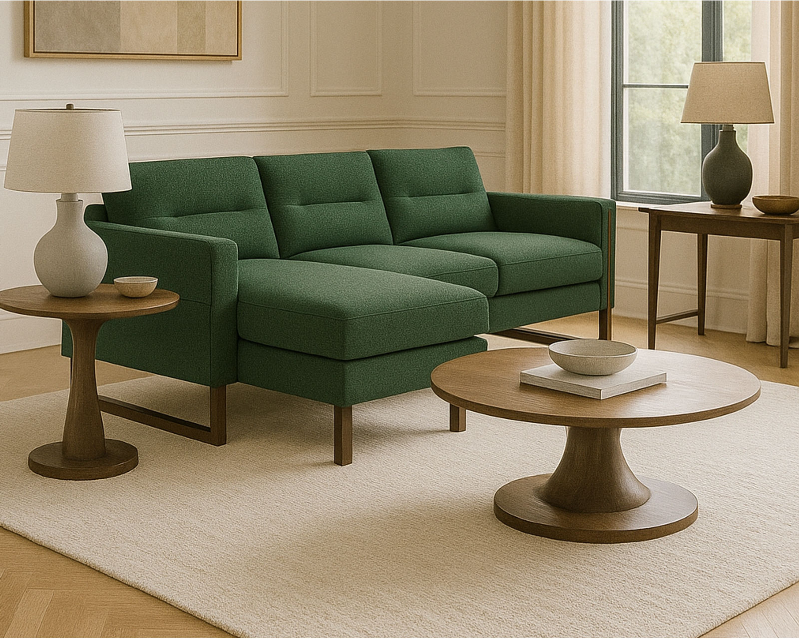 Brookes 77696 Chaise Sectional (+60 fabrics) - Layout B: Two Piece Chaise Sectional 61" x 101"