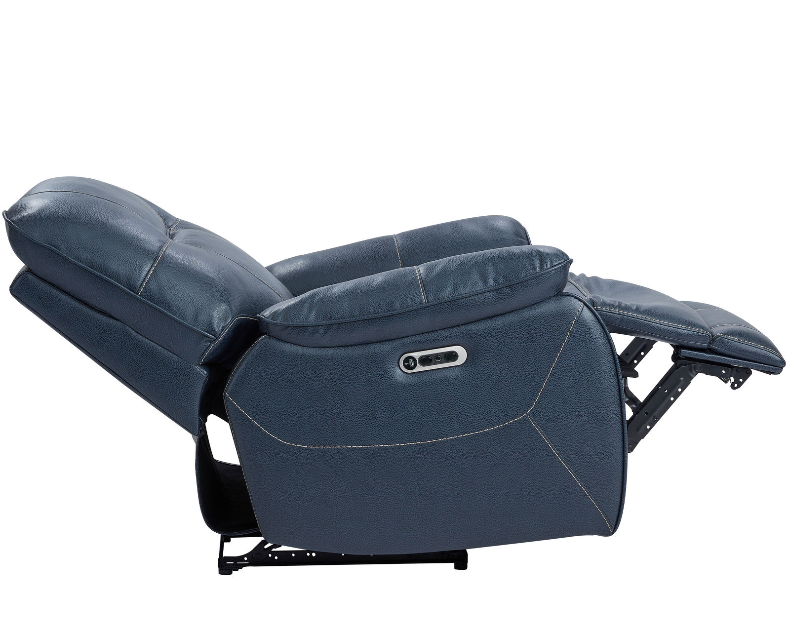 Axel Power Headrest Power Recliner in Admiral (In stock) - Axel Power Headrest Power Recliner in Admiral (Leather like fabric)