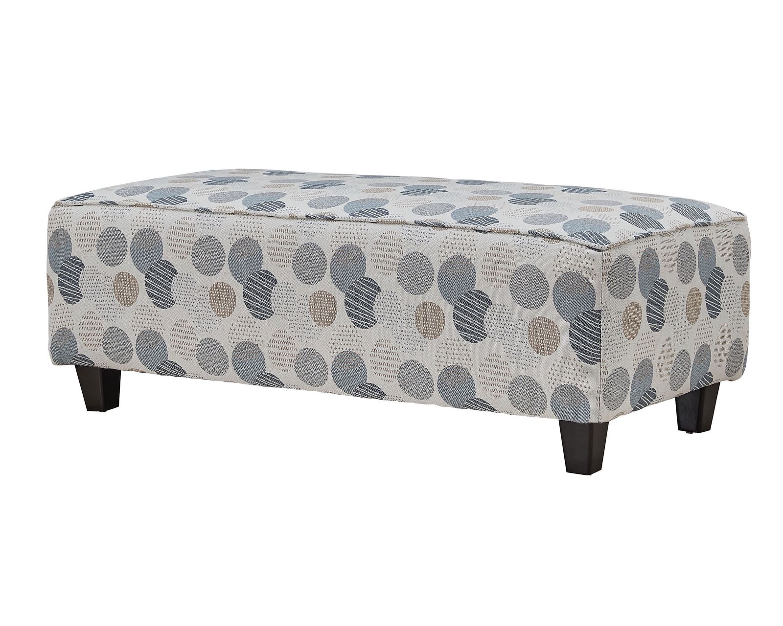 Jonah Foam 84" Sofa - 49-00-KP (includes pillows) - Dew Drop Lake 24" x 49" Cocktail Ottoman - 100