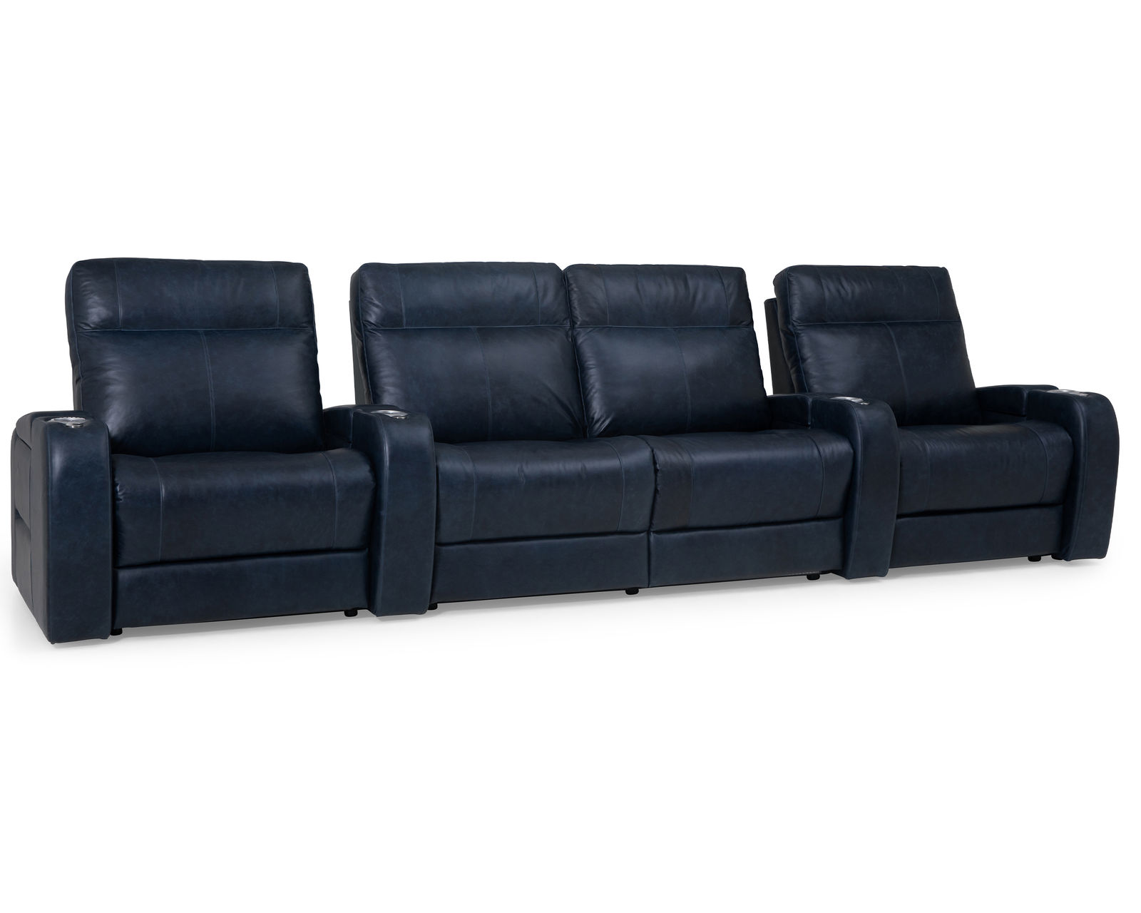 Virtue 41096 Triple Power Home Theater Sectional (+200 colors) - Layout H: Three Piece Home Theater Sectional Straight 155" Wide