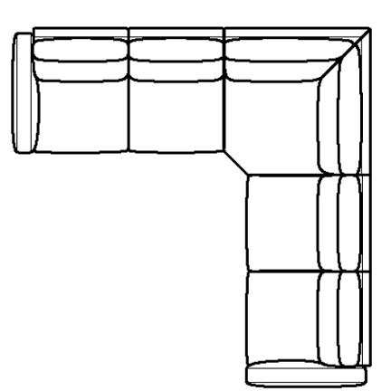 Layout C: Five Piece Sectional 113" x 113" (2 recliners)