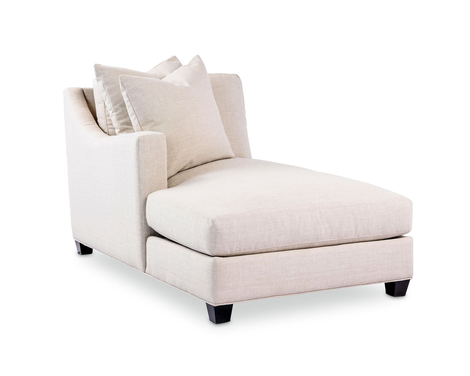 Warner Stationary Sectional (100+ fabrics) Down Cushions - Warner Left Arm Facing Chaise
