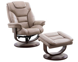 Monarch Pedestal Reclining Swivel Chair and Ottoman (In stock - Fast shipping)